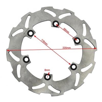 220mm OD rotore a disco fisso del freno posteriore per Yamaha TT 250 YZF R6 600 YZF R1 1000 frenata regolare e prestazioni costanti