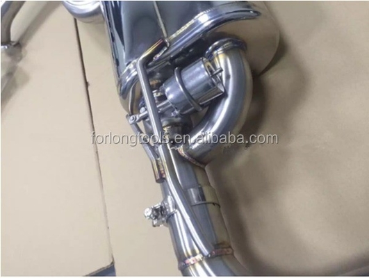 Tubo di scarico modificato in acciaio inossidabile lucido per Mitsubishi Lancer e controllo delle valvole