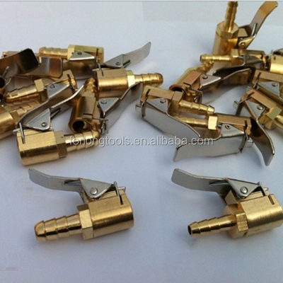 Universal Car Fitment 6mm Hose Brass Body Air Chuck con clip in lega di zinco La soluzione definitiva di sostituzione / riparazione