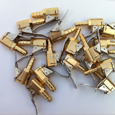 Universal Car Fitment 6mm Hose Brass Body Air Chuck con clip in lega di zinco La soluzione definitiva di sostituzione / riparazione