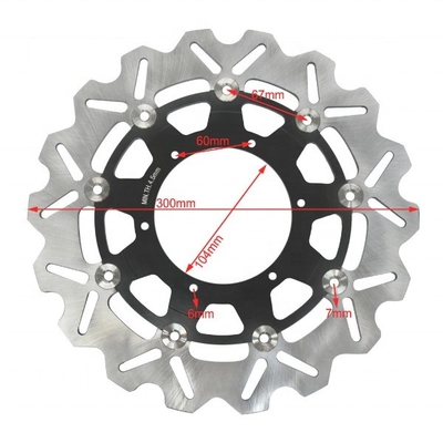 105mm ID 300MM Motociclo in acciaio inossidabile Disco di freno galleggiante per BMW F 650 F 650 CS F 650 GS 4,5mm Spessore e frenatura