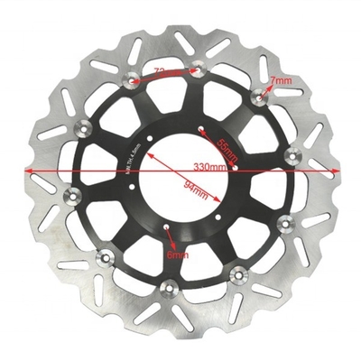 6 Forno di montaggio 330MM Motociclo in acciaio inossidabile rotore a disco galleggiante per Honda CBR929 RR CBR954 RR e prestazioni