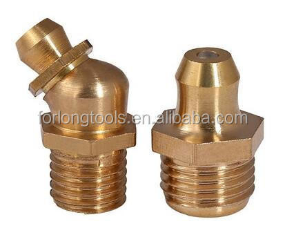 Sleeve di trivella e connessione del pulsante personalizzato forgiato 45 gradi di ottone grasso capezzolo 1/4 &quot;-28 UNF con supporto OEM
