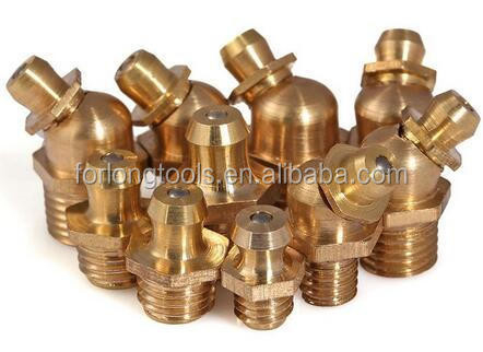 Sleeve di trivella e connessione del pulsante personalizzato forgiato 45 gradi di ottone grasso capezzolo 1/4 &quot;-28 UNF con supporto OEM
