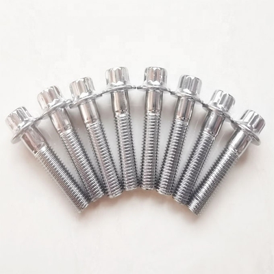 Assemblaggio di cerchioni in acciaio universale cromato M7 x 32 mm per ruote Nessun design, solo stile Nessuna caratteristica aggiuntiva