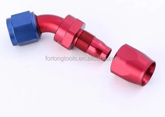 Funzionamento universale dell'alluminio AN4 AN6 AN8 AN10 Fittings girevoli con collegamenti ad angolo di 45 gradi