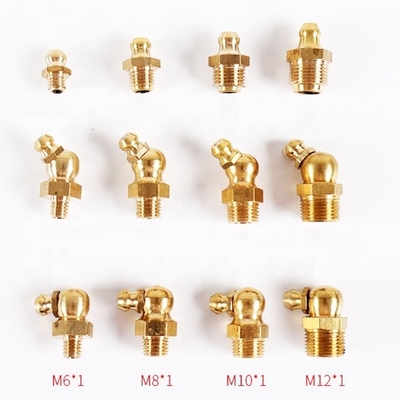 M8 M10 M6 5/16-24 1/4-19 1/4-28 Grease Zerk Nipple Fitting per applicazioni industriali