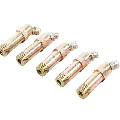 1/4&quot;-19 BSP Grease Nipple Cap Acciaio inossidabile Fitting diretto 90 gradi per attrezzature di trasporto Supporto personalizzato OEM