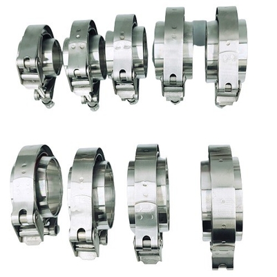 Universal Car Exhaust Down Pipe 2&quot; In acciaio inossidabile 304 V Clamp a banda con 2 flange Facile da installare e durevole