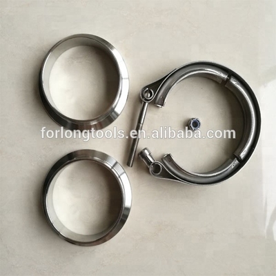 Universal Car Exhaust Down Pipe 2&quot; In acciaio inossidabile 304 V Clamp a banda con 2 flange Facile da installare e durevole