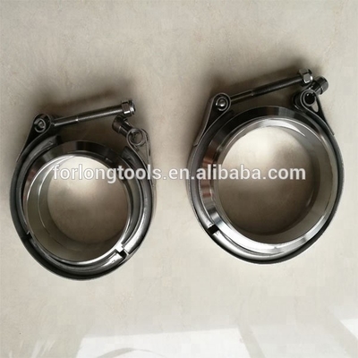 Universal Car Exhaust Down Pipe 2&quot; In acciaio inossidabile 304 V Clamp a banda con 2 flange Facile da installare e durevole
