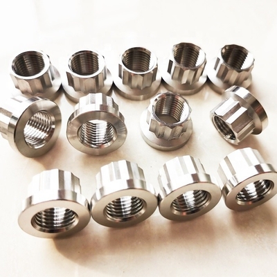 Noccioline universali a 12 punti 3/8-24 filo 7/16&quot; SOCKET/WRENCH realizzate in alta resistenza in lega di titanio per la versatilità