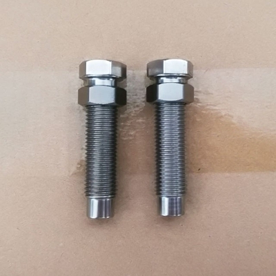DIN Standard e Titanio bullone 7/16 &quot;-20 con 9/16&quot; Hex Noce per 1-1/8&quot; Torsion Stop finitura naturale