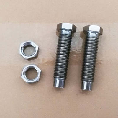 DIN Standard e Titanio bullone 7/16 &quot;-20 con 9/16&quot; Hex Noce per 1-1/8&quot; Torsion Stop finitura naturale