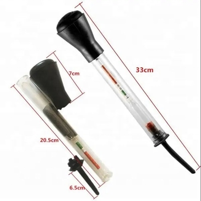 Nero e rosso 330mm/13&quot; tubo di gomma di vetro lunghezza idrometro batteria auto per il rilevamento rapido di elettroliti acidi dell'acqua