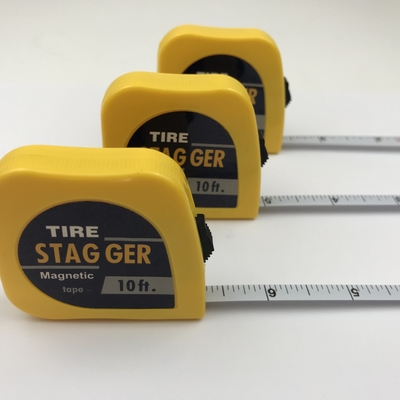 10 piedi * 1/4 &quot; Magnetico pneumatico da corsa Stagger misura del nastro con lame larghe e costruzione metallica di grado industriale