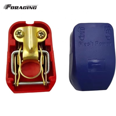 Clamping Down Copper-Zin Plated Battery Switch Terminal 4-6 AWG Gauge Input per Car Boat Steel e Messaggi