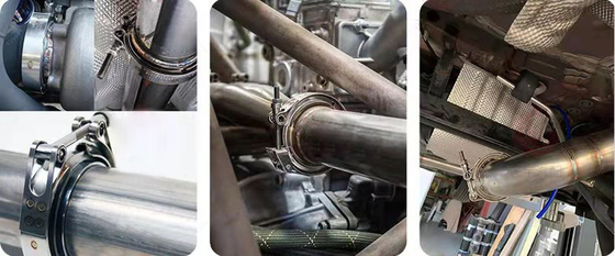 1.5-6.0 Universal 304 inossidabile V Band Exhaust Clamps con kit di flange maschile femminile anno universale universale