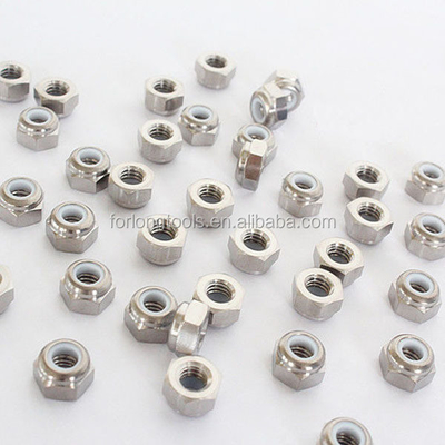 Legatura di titanio M6x1.25 Noccioline di blocco della testa della flangia esessuale con finitura universale e inserto in nylon che soddisfano i requisiti standard DIN