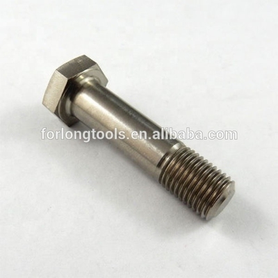 6AL-4V Lega di titanio Finitura naturale Titanio 3/8-24 x 1-1/2&quot; UNF HEX HEAD BOLT Short Thread Sprint Bolt DIN Standard