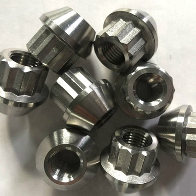 DIN Standard Plain Finish Titanium Flange Nuts per il componente di fissaggio delle ruote a filo 1/2-20