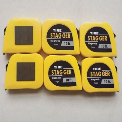 Colore giallo auto da corsa Stagger Nastro di misura Tap 10 piedi * 1/4 &quot; con sistema di misurazione imperiale e strumenti magnetici