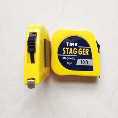 Colore giallo auto da corsa Stagger Nastro di misura Tap 10 piedi * 1/4 &quot; con sistema di misurazione imperiale e strumenti magnetici
