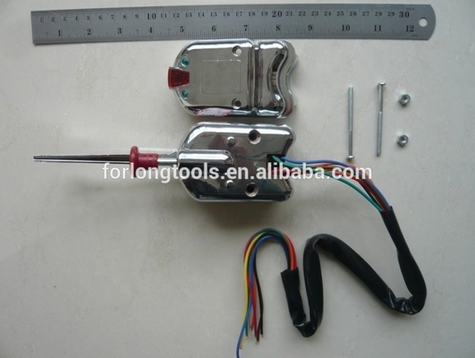 OEM Standard Size Universal Street Chrome Column Mount Turn Signal Switch con pulsante di pericolo e leva dimmer Facile da installare