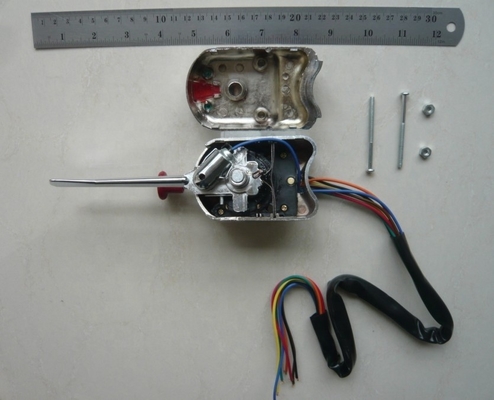 OEM Standard Size Universal Street Chrome Column Mount Turn Signal Switch con pulsante di pericolo e leva dimmer Facile da installare