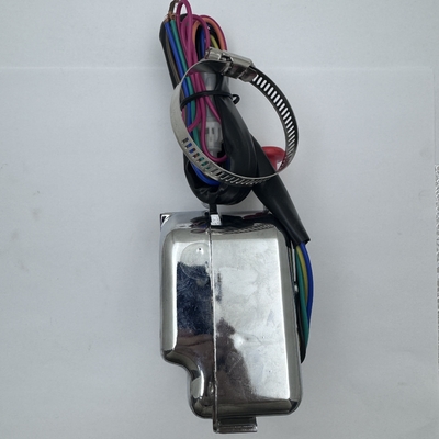OEM Standard Size Universal Street Chrome Column Mount Turn Signal Switch con pulsante di pericolo e leva dimmer Facile da installare