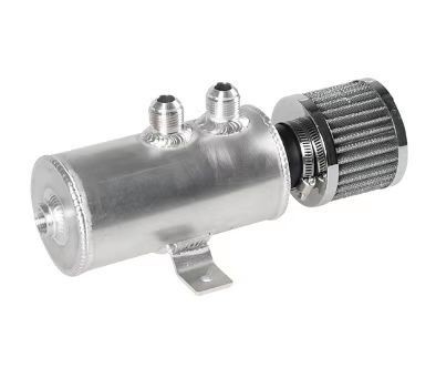 Universal 750ML Oil Catch Can Reservoir Serbatoio di alluminio lucidato W/ Breather Filter confonde AN10 per prestazioni senza pari
