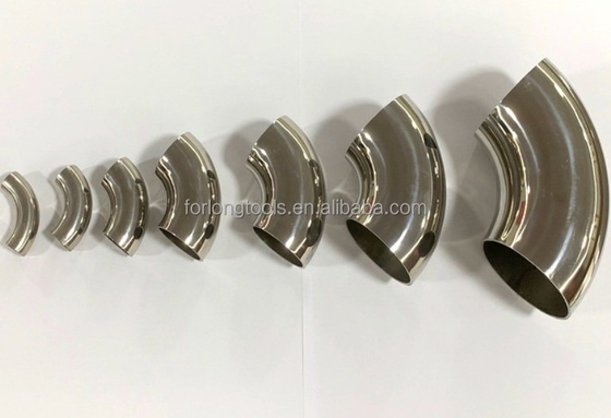 304 acciaio inossidabile 90 gradi curvatura di saldatura gomito 90 45 gradi 76 mm OD testa rotonda codice standard industriale costruzione
