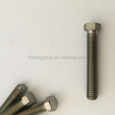 Bullone per asta del raggio in titanio per auto Sprint Bulloni a testa esagonale da 1/2&quot;-20 x 1-3/8&quot; 6AL-4V Lega di titanio standard DIN Finitura naturale
