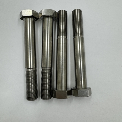 DIN Standard GR5 Titanio Hex testa bullone 1/2 &quot;-20 x 4,5&quot; bulloni con finitura naturale 6AL-4V Lega di titanio