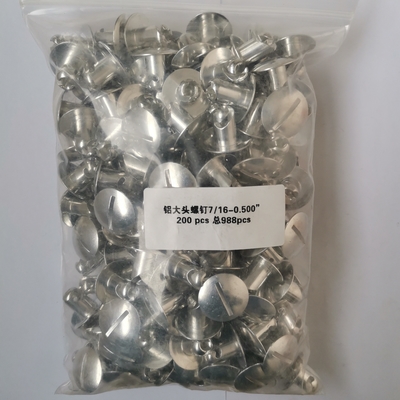 Alumini argento testa grande 1&quot; Dzus Fissori per autodipartizioni Sprint Quarter Turn Dzus 7/16*.500&quot; OE NO. Standard