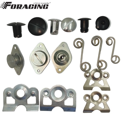 Alumini argento testa grande 1&quot; Dzus Fissori per autodipartizioni Sprint Quarter Turn Dzus 7/16*.500&quot; OE NO. Standard