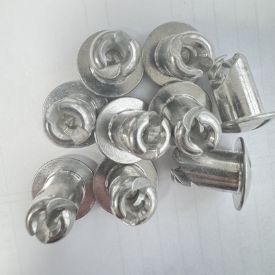 Testa a cupola in argento in alluminio Dzus 7/16 x.500 Fasciatori a rotazione rapida per la modifica della vettura Sprint Universale Installazione rapida