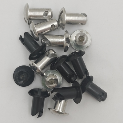 Testa a cupola in argento in alluminio Dzus 7/16 x.500 Fasciatori a rotazione rapida per la modifica della vettura Sprint Universale Installazione rapida