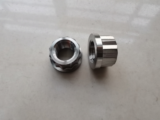 Anno Universale Argento Universale 1/2&quot; -20 12 PT FLANGE NUTS Titanio per l'alloggiamento universale dell'auto