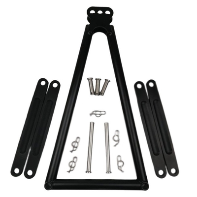 13-5/8&quot; Chromoly 4130 Sprint Car Racing Black Jacobs Scala Kit con 7&quot; Strap
