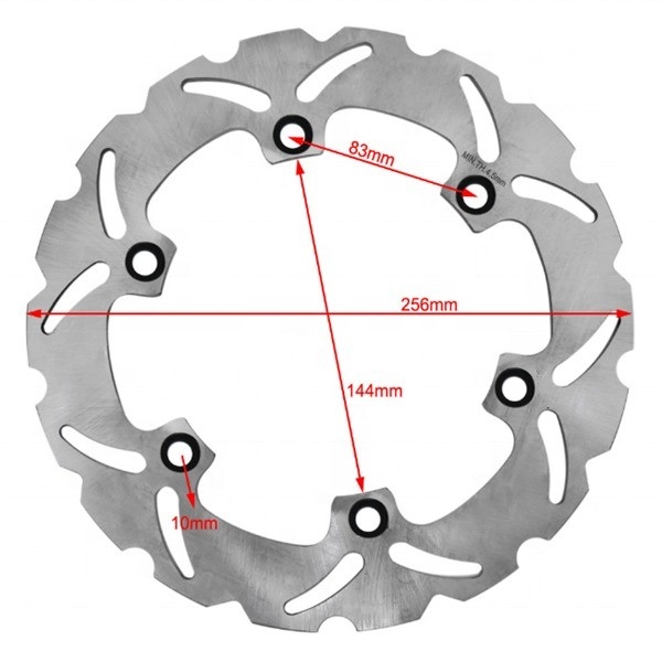 Rimpiazzo del rotore del disco di freno in titanio 256 mm, appositamente progettato per le parti di moto Honda XLV VARADERO 1000 XLV VARADERO ABS 1000