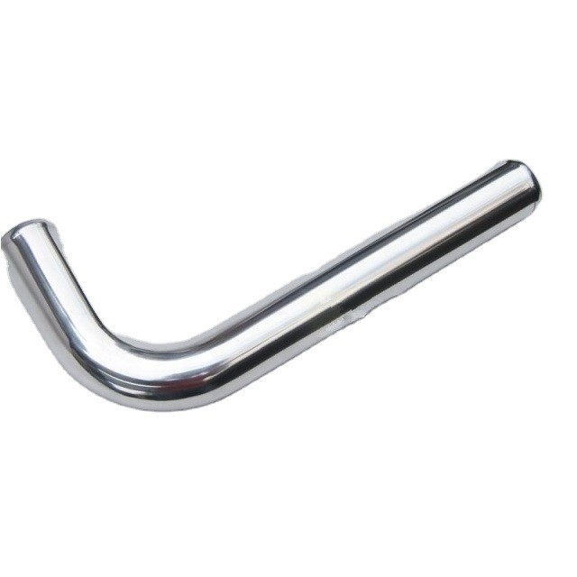 Aggiornare il vostro Intercooler 1.8mm spessore tubo di ingresso per il flusso di aria ottimale in curvatura 57MM angolo retto L-forma di alluminio