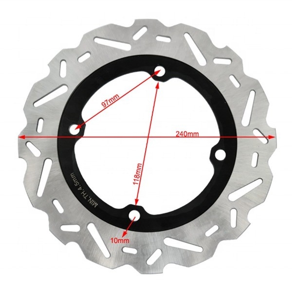 Posizione posteriore Rotore a freno a disco fisso da 240 mm per Honda Racing Bike CB F 500 CB X 500 CBR R 500 Frenata liscia e silenziosa