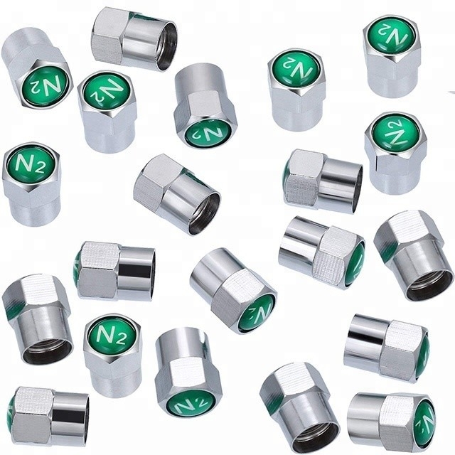 OE standard NO. Coperture di valvole per pneumatici in ottone metallico N2 Coperture di valvole antipolvere a prova di azoto per autovetture Scopo Sostituire/riparazione
