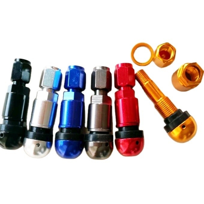 Anno universale TPMS TR525 Stagno di valvola senza tubo con tappo antipolvere in alluminio Monitoraggio migliore della pressione dei pneumatici