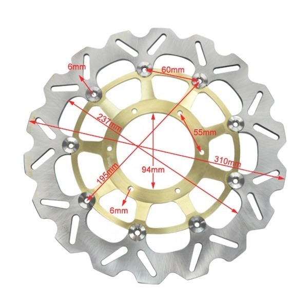 Rotore a disco galleggiante da 310 mm per Honda CB 1000 R CBR RR 1000 CTX ABS 1300 4,5 mm Spessore 1,50 kg