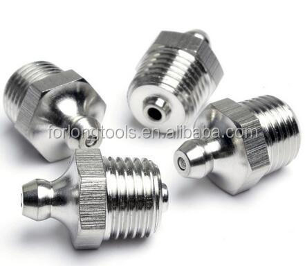 Sleeve di trivella e connessione del pulsante 1/4 &quot;-19 BSP Acciaio inossidabile cappuccio di accoppiamento grease dritto con codice testa piatta rotonda