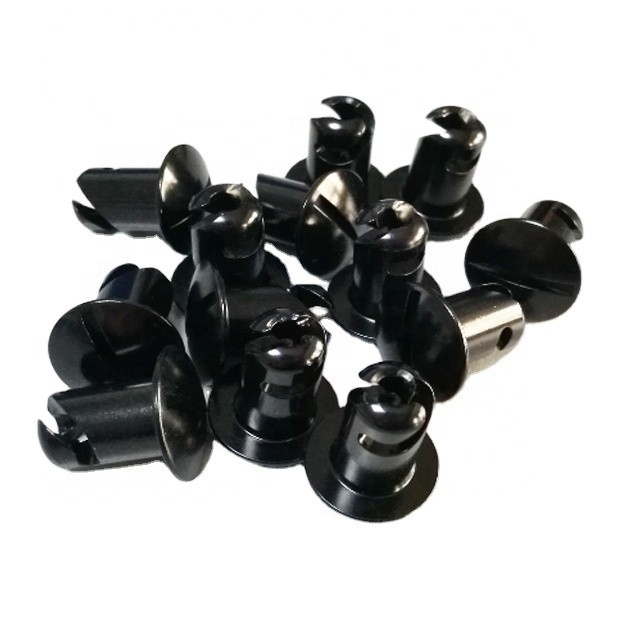 Buttoni universali in alluminio Dzus Dome - Nero 7/16 &quot;x.500&quot; per soluzioni e servizi personalizzati