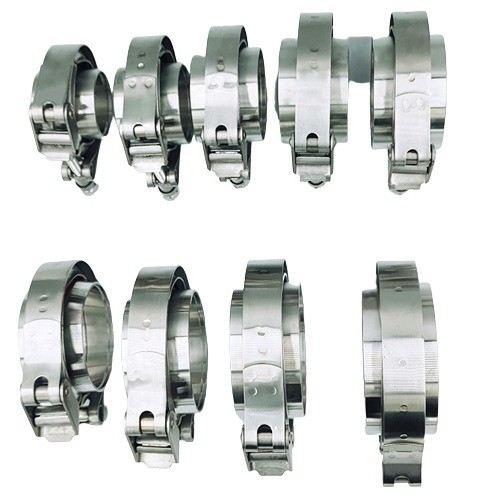 Universal Car Exhaust Down Pipe 2&quot; In acciaio inossidabile 304 V Clamp a banda con 2 flange Facile da installare e durevole