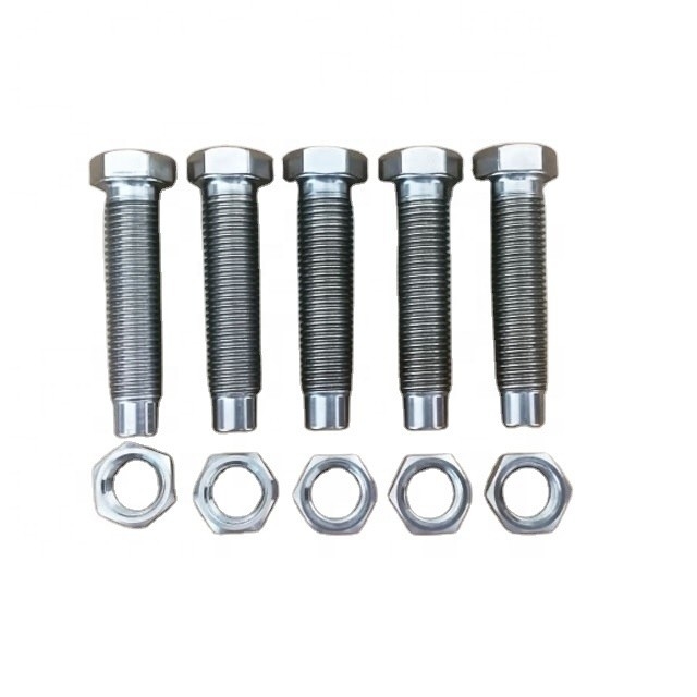 DIN Standard e Titanio bullone 7/16 &quot;-20 con 9/16&quot; Hex Noce per 1-1/8&quot; Torsion Stop finitura naturale